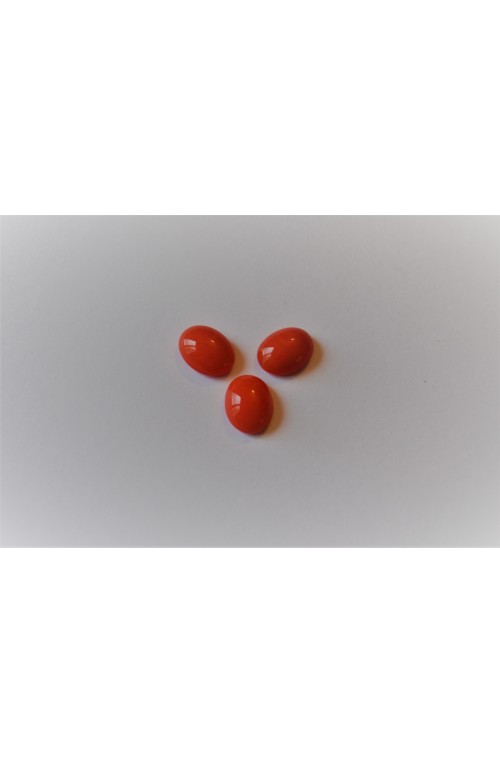 CABOCHON 10x8 mm - CORAIL