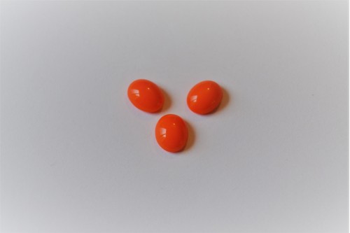 CABOCHON 10x8 mm - ORANGE