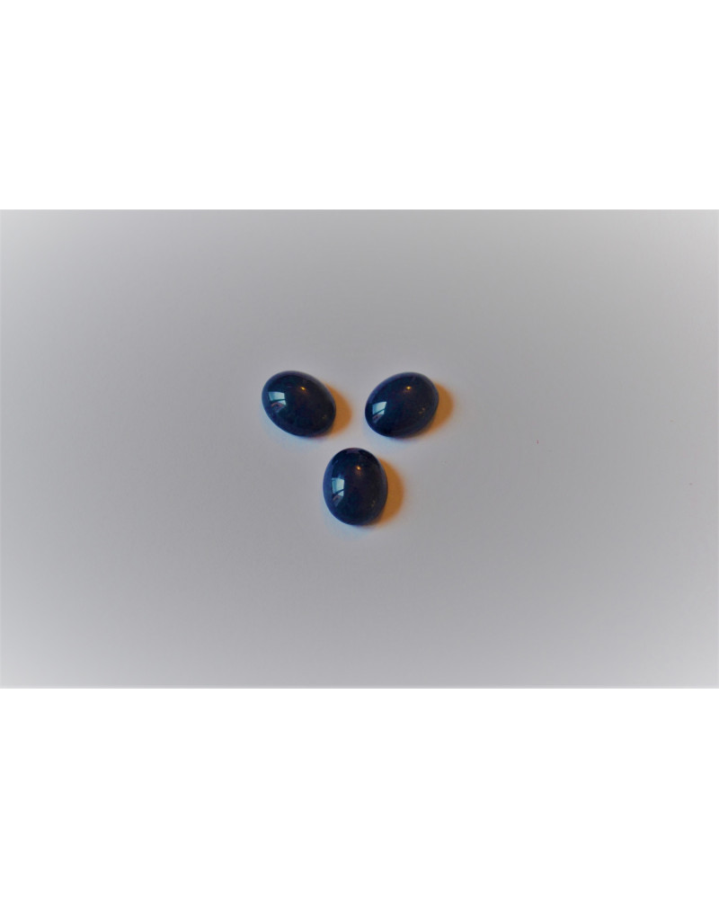 CABOCHON OVALE POUR JONC - BLEU INTENSE