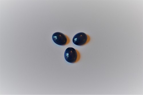 CABOCHON OVALE POUR JONC - BLEU INTENSE