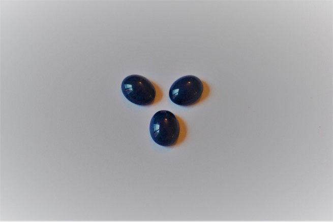 CABOCHON OVALE POUR JONC - BLEU INTENSE