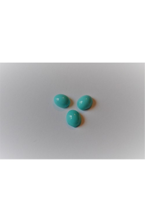 CABOCHON 10x8 mm - BLEU TURQUOISE