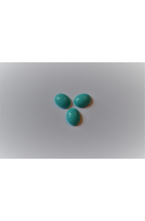 CABOCHON 10x8 mm - VERT TURQUOISE