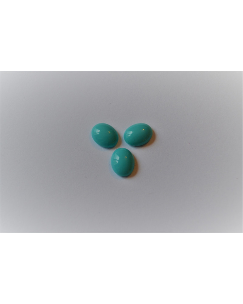 CABOCHON OVALE POUR JONC - VERT TURQUOISE