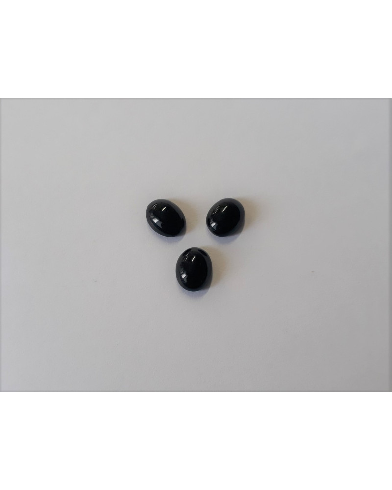 CABOCHON OVALES POUR JONCS - BLACK