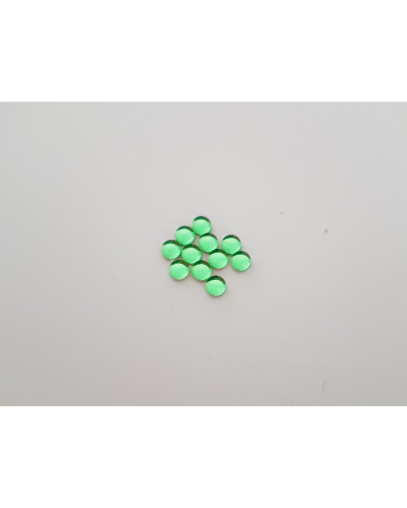 CABOCHON 4 mm VERT TRANSLUCIDE