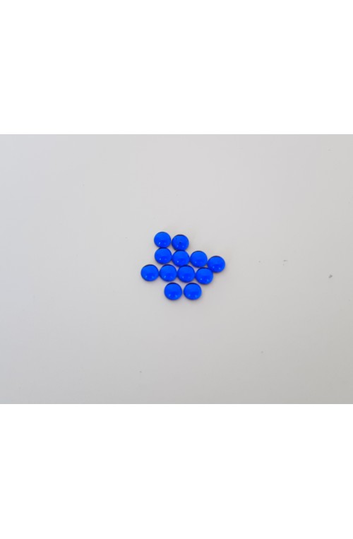 CABOCHON 4 mm BLEU GITANE TRANSLUCIDE