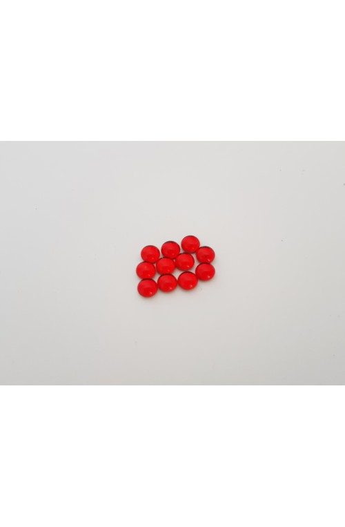 CABOCHON 4 mm ROUGE TRANSLUCIDE