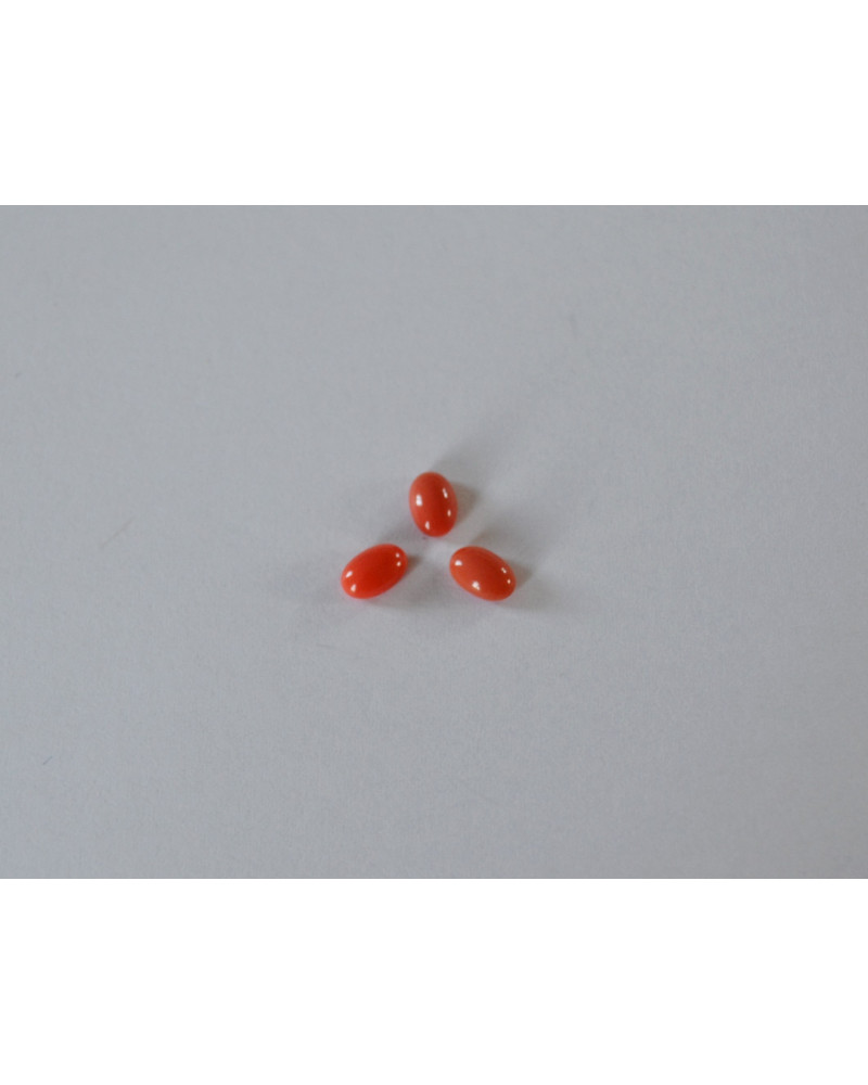 CABOCHON 6 X 8 CORAIL