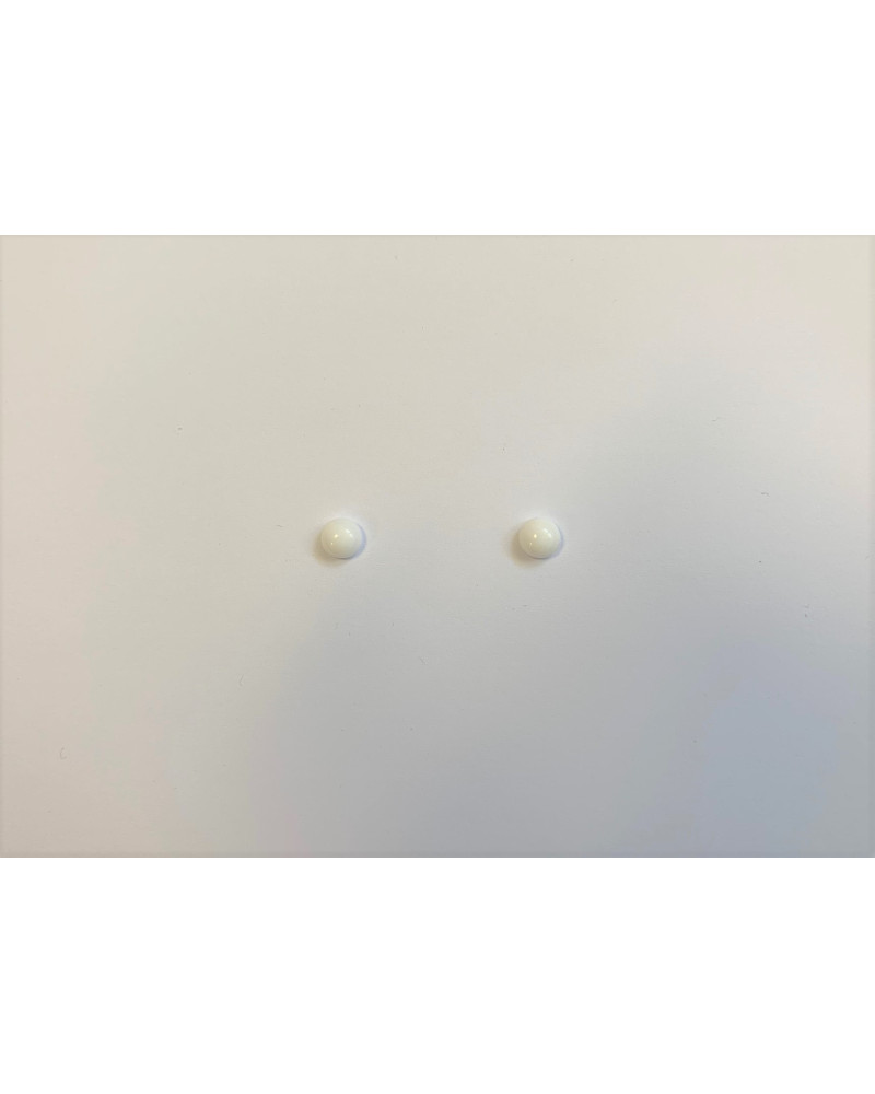 CABOCHON ROND 6 MM BLANC