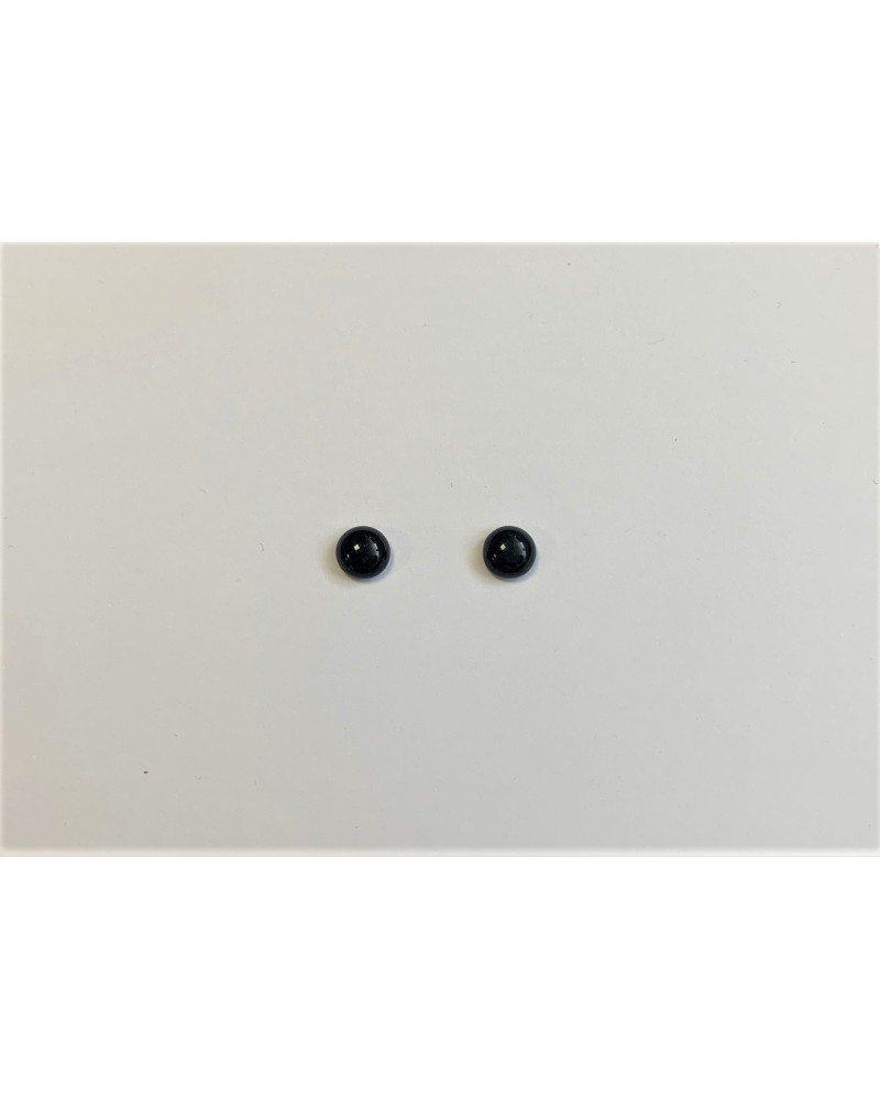 CABOCHON ROND 6 MM BLACK