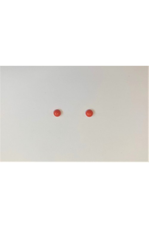 CABOCHON ROND 6 MM CORAIL