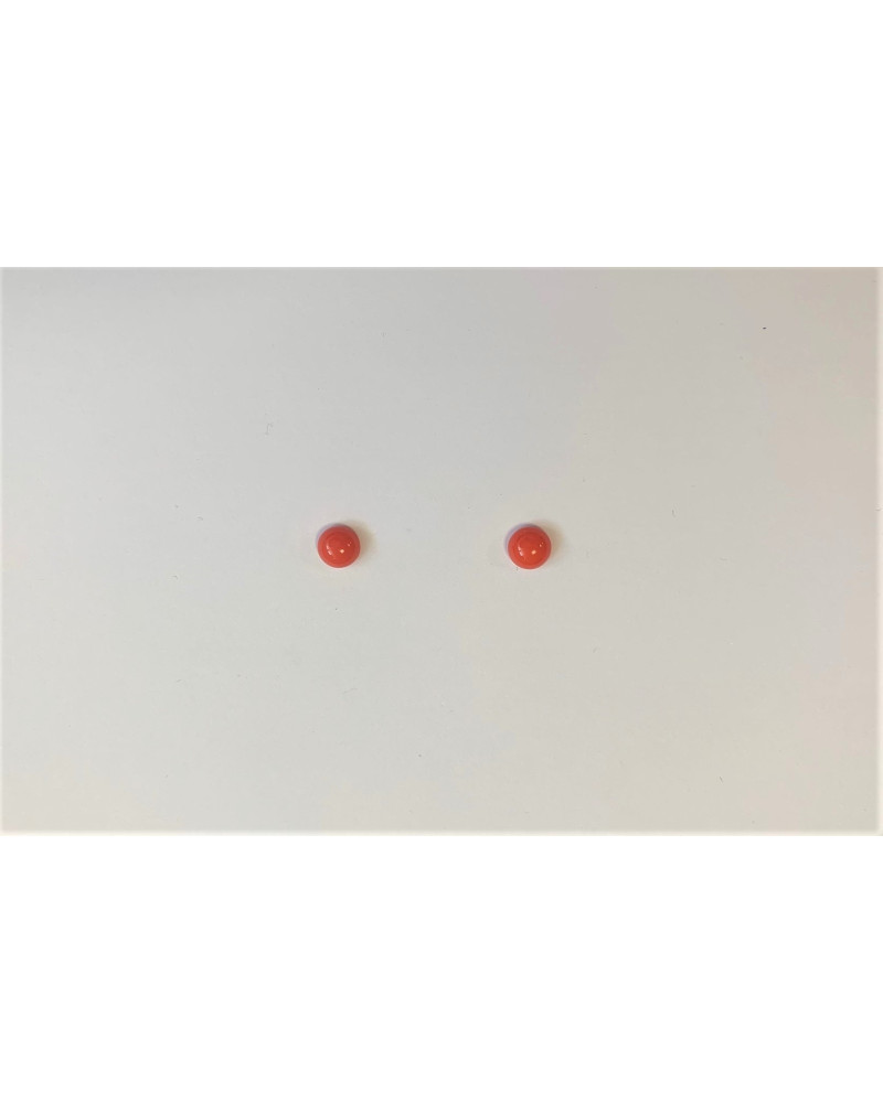 CABOCHON ROND 6 MM CORAIL