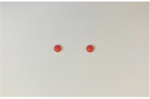 CABOCHON ROND 6 MM CORAIL