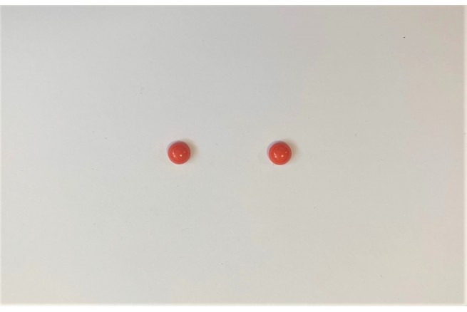 CABOCHON ROND 6 MM CORAIL