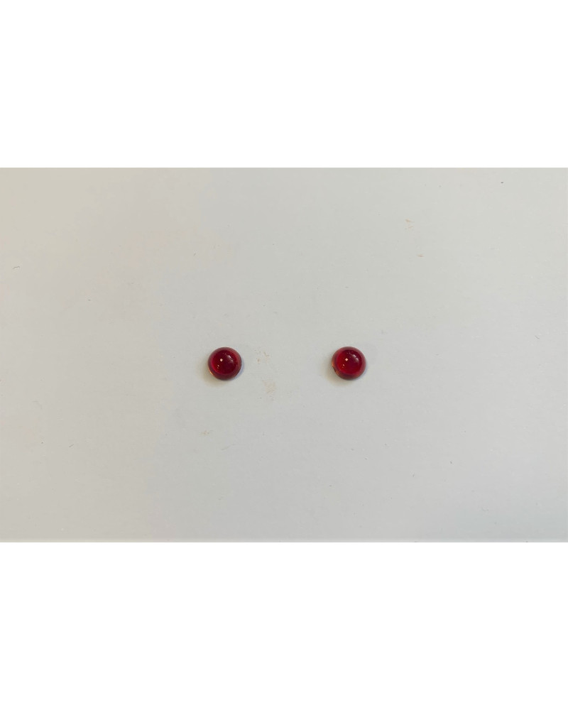 CABOCHON ROND 6 MM RUBIS