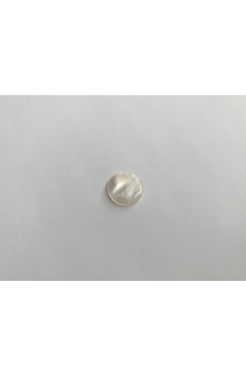 CABOCHON ROND PLAT 14 mm NACRE