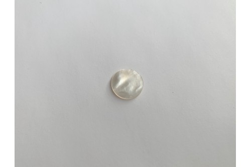 CABOCHON ROND PLAT 14 mm NACRE