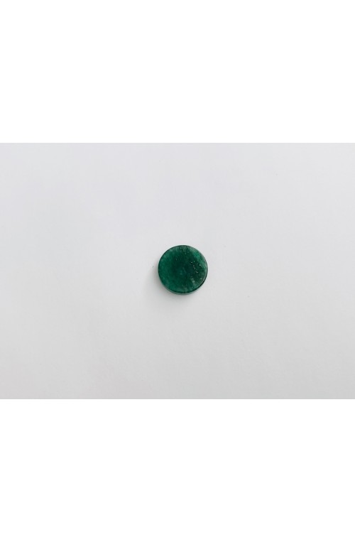 CABOCHON ROND PLAT 14 mm AGATE VERTE