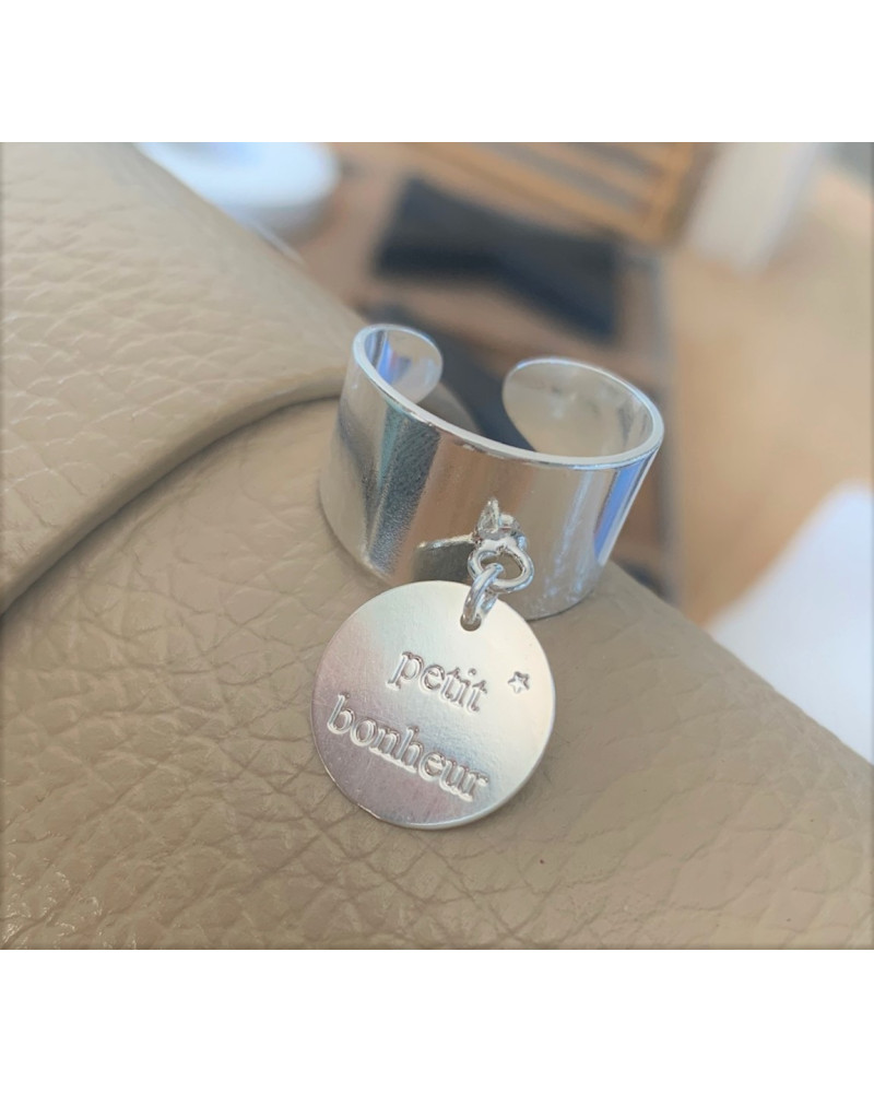 BAGUE ANNEAU PLAQUéE ARGENT