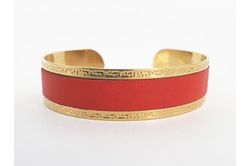 bracelet jonc ATHENA doré pour cuir ou tissus à coller