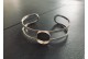 bracelet jonc LOU cabochon plat 14 mm