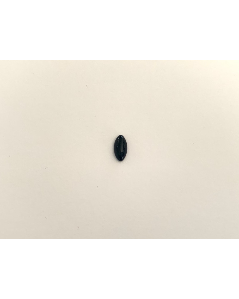 cabochon navette 8x4 noir mat