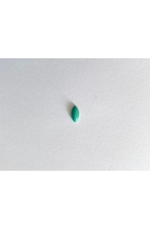 cabochon navette 8x4 vert turquoise mat