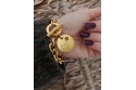 Médaille "bonne étoile" dorée diamètre 26 mm