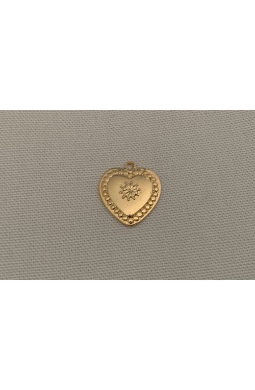 pendentif cœur d'amour doré