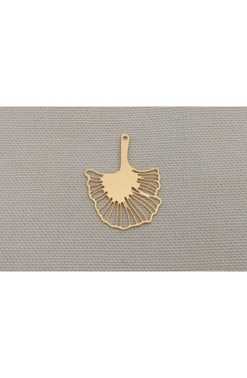 pendentif Ginkgo doré