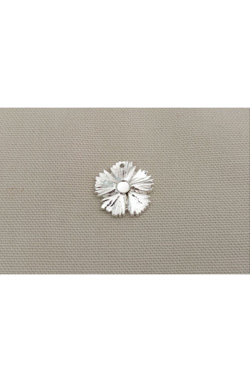 pendentif fleur pensée avec cabochon 4 mm