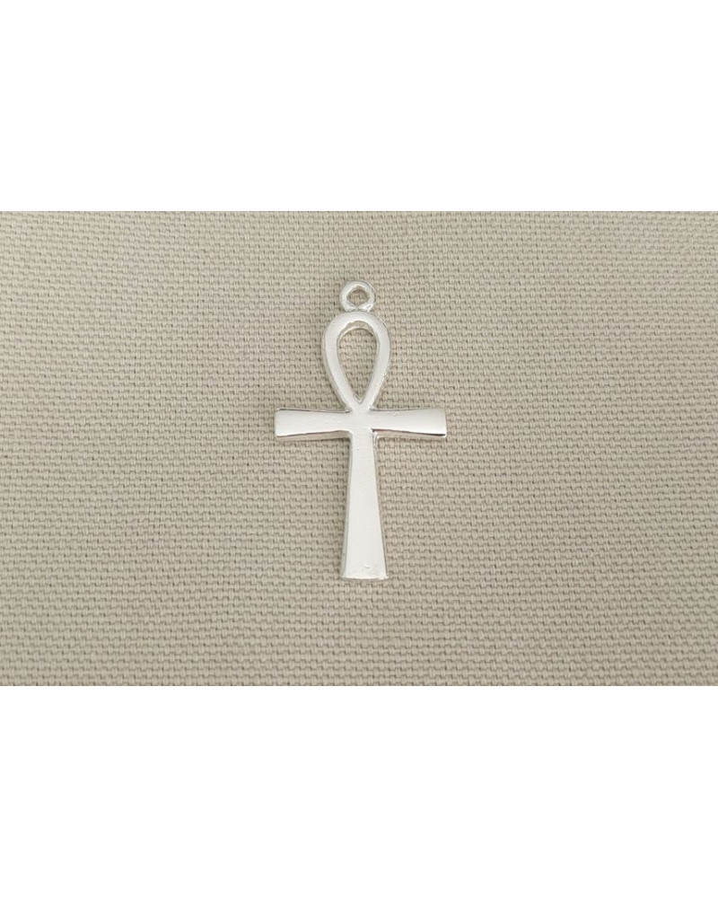BOBIJOO Jewelry - Grand Pendentif Croix de Vie Ankh Collier Homme 60x37mm Acier Inoxydable Argenté Diamants Chaîne BOBIJOO Jewelry - Grand Pendentif Croix de Vie Ankh Collier Homme 60x37mm Acier Inoxydable Argenté Diamants Chaîne