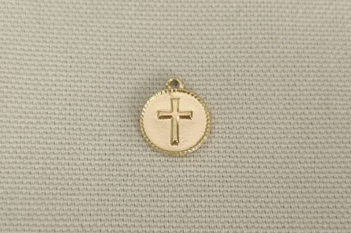 MEDAILLE CROIX DOREE A EMAILLER