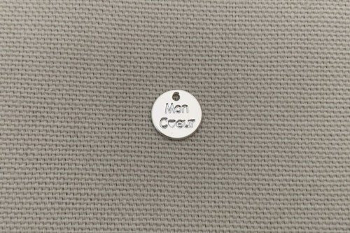 mini pampille "Mon Coeur" diamètre 9 mm