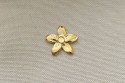 pendentif fleur de tiaré doré avec cabochon 4 mm
