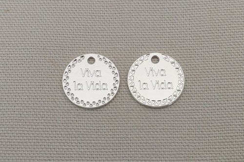 Médaille "Viva la vida" diamètre 17 mm