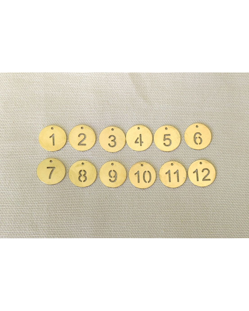 BRELOQUE DORéE CHIFFRES 1-12