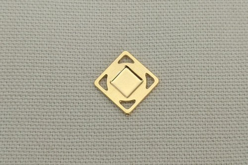pendentif losange doré pour cabochon 6x6 mm