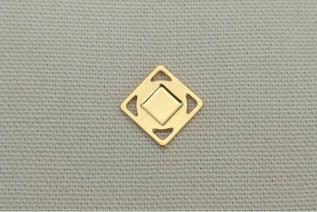 pendentif losange doré pour cabochon 6x6 mm