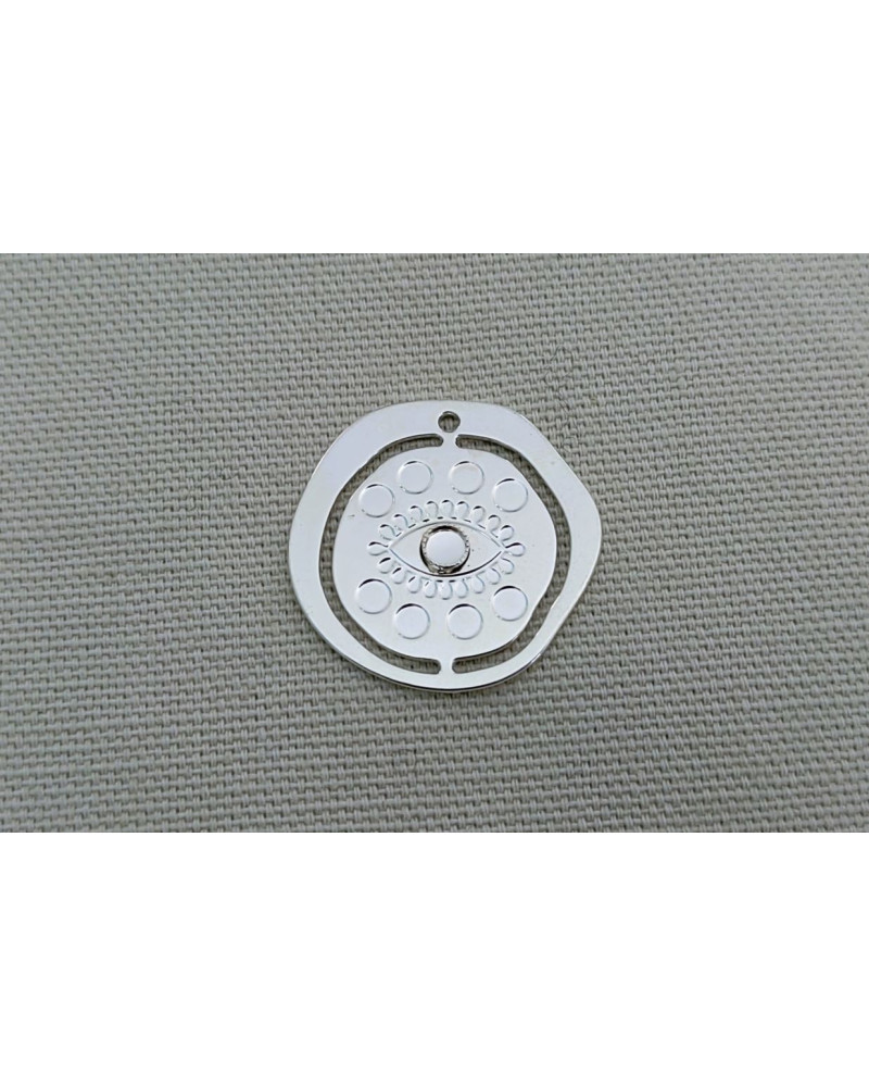 pendentif oeil grec avec cabochon 3 mm