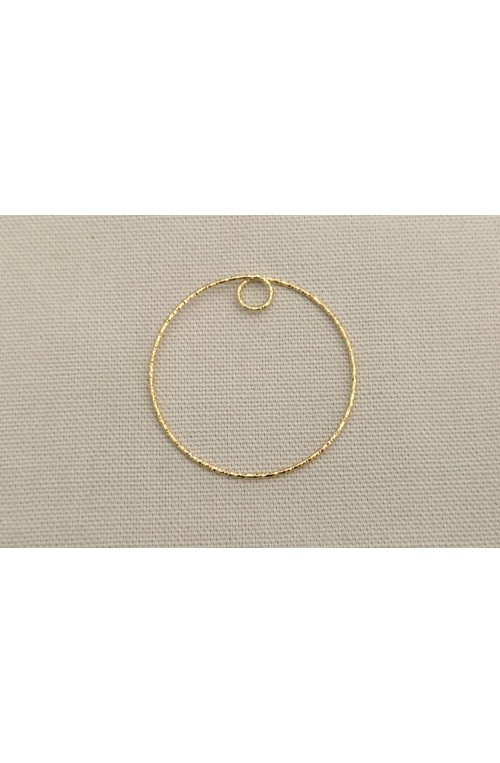 Cercle fil diamanté doré avec boucle