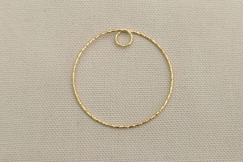 Cercle fil diamanté doré avec boucle