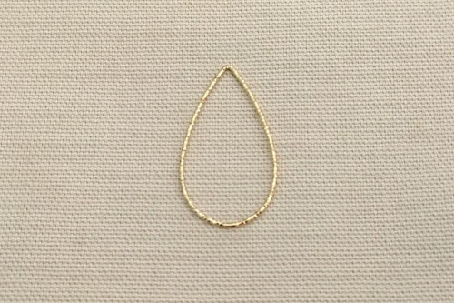 goutte fil diamanté doré 34 mm