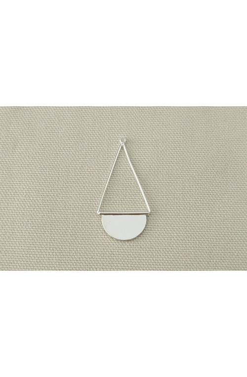 Pendentif triangle avec demi-cercle mobile