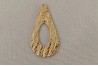 Pendentif goutte martelée ajourée avec double perçage vernis