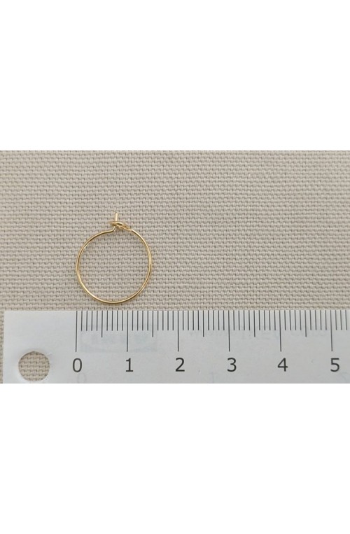 Base boucle d'oreille créole dorée 15 mm