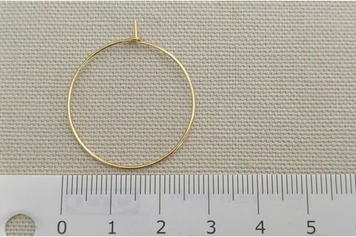 Base boucle d'oreille créole dorée 27 mm