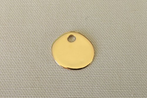 médaille accidentée dorée 20 mm