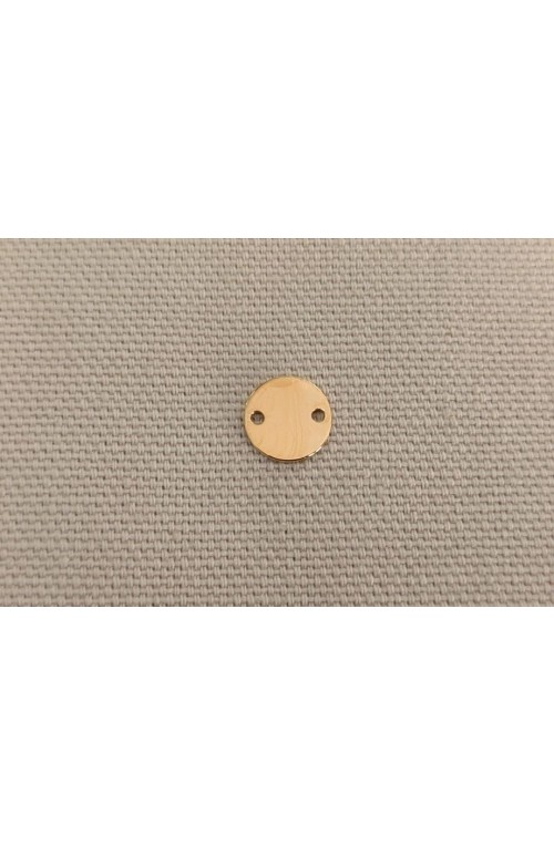 Connecteur disque diamètre 8 mm doré